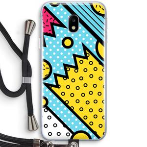 CaseCompany Pop Art #1: Samsung Galaxy J3 (2017) Transparant Hoesje met koord