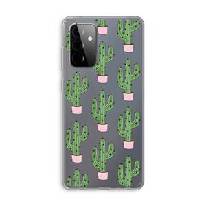 CaseCompany Cactus Lover: Samsung Galaxy A72 Transparant Hoesje