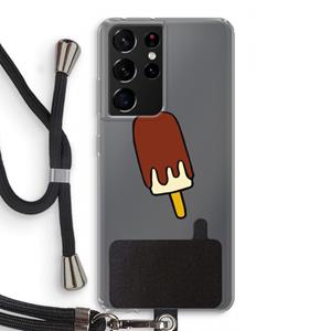 CaseCompany Frisco: Samsung Galaxy S21 Ultra Transparant Hoesje met koord