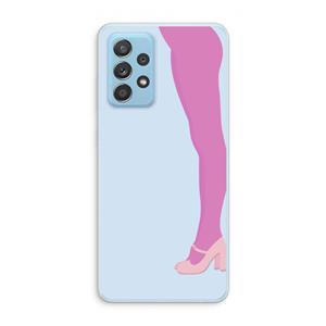 CaseCompany Pink panty: Samsung Galaxy A73 Transparant Hoesje