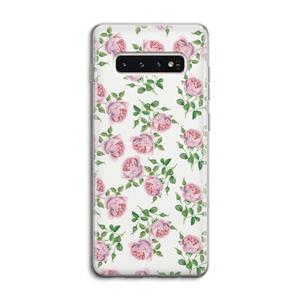 CaseCompany Kleine roosjes: Samsung Galaxy S10 4G Transparant Hoesje