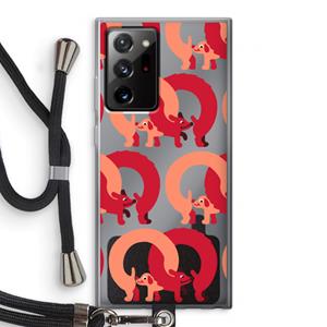 CaseCompany Dogs: Samsung Galaxy Note 20 Ultra / Note 20 Ultra 5G Transparant Hoesje met koord