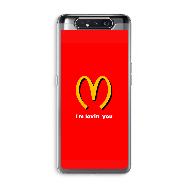 CaseCompany I'm lovin' you: Samsung Galaxy A80 Transparant Hoesje