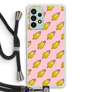 CaseCompany Waterijsjes: Samsung Galaxy A52s 5G Transparant Hoesje met koord