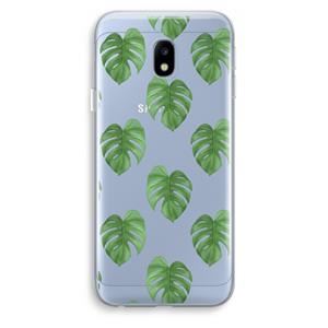 CaseCompany Monstera leaves: Samsung Galaxy J3 (2017) Transparant Hoesje