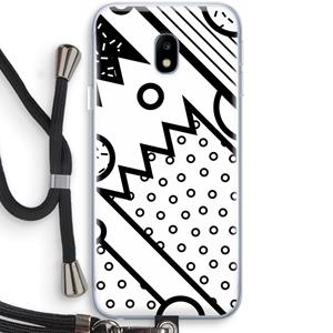 CaseCompany Pop Art #4: Samsung Galaxy J3 (2017) Transparant Hoesje met koord