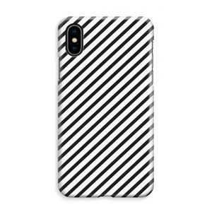 CaseCompany Strepen zwart-wit: iPhone XS Max Volledig Geprint Hoesje
