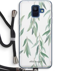 CaseCompany Branch up your life: Samsung Galaxy A6 (2018) Transparant Hoesje met koord