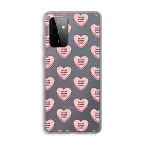 CaseCompany Chicks before dicks: Samsung Galaxy A72 Transparant Hoesje
