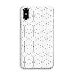 CaseCompany Zwart-witte kubussen: iPhone XS Max Volledig Geprint Hoesje
