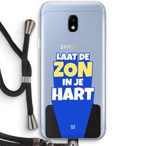 CaseCompany Laat de zon in je hart: Samsung Galaxy J3 (2017) Transparant Hoesje met koord