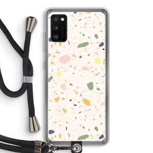 CaseCompany Terrazzo N°21: Samsung Galaxy A41 Transparant Hoesje met koord