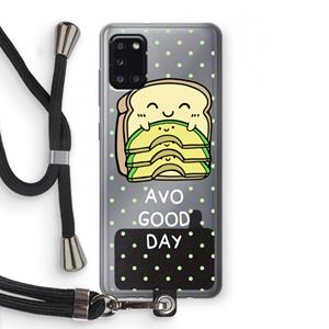 CaseCompany Avo Good Day: Samsung Galaxy A31 Transparant Hoesje met koord