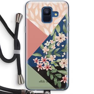 CaseCompany Sweet heaven geometrics: Samsung Galaxy A6 (2018) Transparant Hoesje met koord