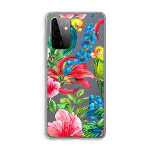 CaseCompany Papegaaien: Samsung Galaxy A72 Transparant Hoesje