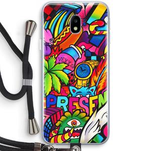 CaseCompany Represent: Samsung Galaxy J3 (2017) Transparant Hoesje met koord