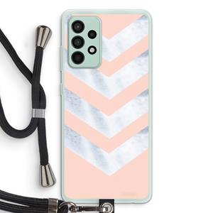CaseCompany Marmeren pijlen: Samsung Galaxy A52s 5G Transparant Hoesje met koord