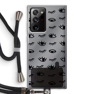 CaseCompany Eye pattern #2: Samsung Galaxy Note 20 Ultra / Note 20 Ultra 5G Transparant Hoesje met koord