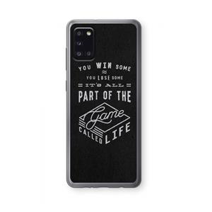 CaseCompany Life: Samsung Galaxy A31 Transparant Hoesje