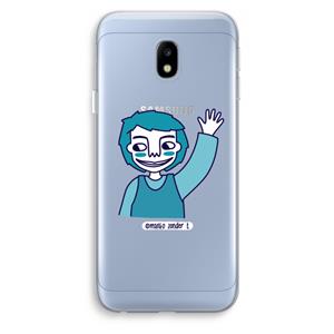 CaseCompany Zwaai: Samsung Galaxy J3 (2017) Transparant Hoesje