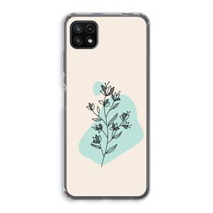CaseCompany Violets are blue: Samsung Galaxy A22 5G Transparant Hoesje