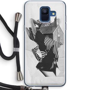 CaseCompany House: Samsung Galaxy A6 (2018) Transparant Hoesje met koord