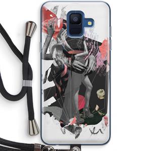 CaseCompany Dissimulation du réel: Samsung Galaxy A6 (2018) Transparant Hoesje met koord