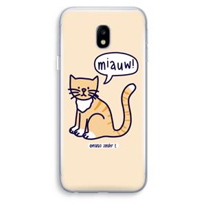 CaseCompany Miauw: Samsung Galaxy J3 (2017) Transparant Hoesje