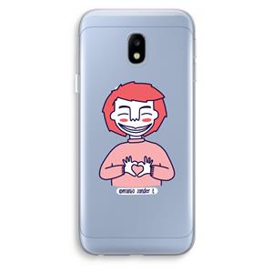CaseCompany Hartje: Samsung Galaxy J3 (2017) Transparant Hoesje