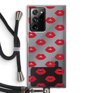 CaseCompany Lips: Samsung Galaxy Note 20 Ultra / Note 20 Ultra 5G Transparant Hoesje met koord