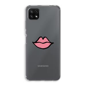 CaseCompany Kusje: Samsung Galaxy A22 5G Transparant Hoesje