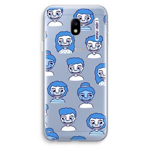 CaseCompany Gezichtjes: Samsung Galaxy J3 (2017) Transparant Hoesje