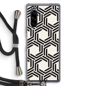 CaseCompany Geometrisch patroon: Sony Xperia 5 Transparant Hoesje met koord