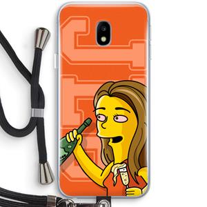 CaseCompany Jamie Lee Simpson: Samsung Galaxy J3 (2017) Transparant Hoesje met koord