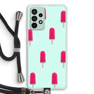 CaseCompany Waterijsje: Samsung Galaxy A52s 5G Transparant Hoesje met koord