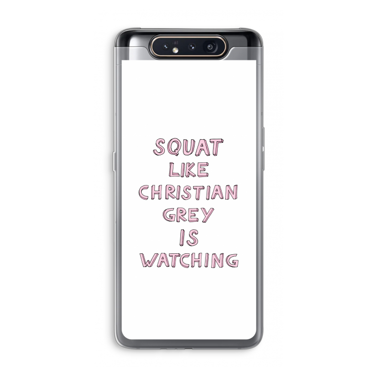 CaseCompany Christian Grey: Samsung Galaxy A80 Transparant Hoesje