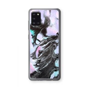 CaseCompany Pastel zwart: Samsung Galaxy A31 Transparant Hoesje