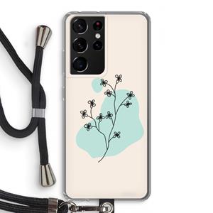 CaseCompany Love your petals: Samsung Galaxy S21 Ultra Transparant Hoesje met koord
