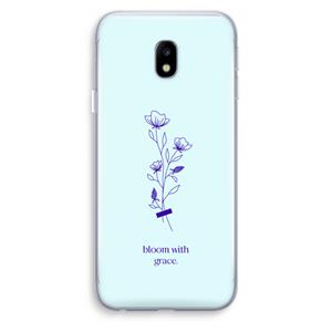 CaseCompany Bloom with grace: Samsung Galaxy J3 (2017) Transparant Hoesje