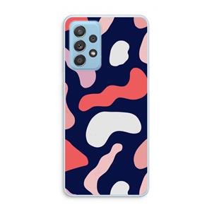 CaseCompany Memphis Shapes Pink: Samsung Galaxy A73 Transparant Hoesje