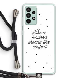 CaseCompany Confetti: Samsung Galaxy A52s 5G Transparant Hoesje met koord