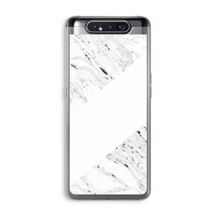 CaseCompany Biggest stripe: Samsung Galaxy A80 Transparant Hoesje