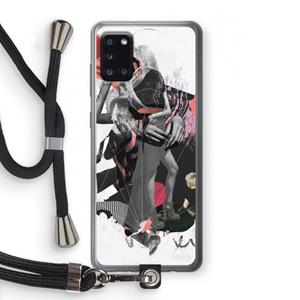 CaseCompany Dissimulation du réel: Samsung Galaxy A31 Transparant Hoesje met koord