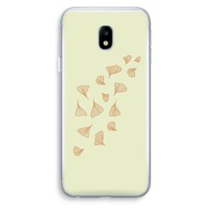 CaseCompany Falling Leaves: Samsung Galaxy J3 (2017) Transparant Hoesje