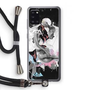 CaseCompany Camouflage de sommeil: Samsung Galaxy A31 Transparant Hoesje met koord