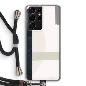 CaseCompany Baca: Samsung Galaxy S21 Ultra Transparant Hoesje met koord