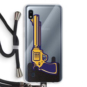 CaseCompany Pew Pew Pew: Samsung Galaxy A10 Transparant Hoesje met koord