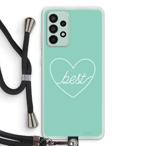 CaseCompany Best heart pastel: Samsung Galaxy A52s 5G Transparant Hoesje met koord