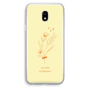 CaseCompany No rain no flowers: Samsung Galaxy J3 (2017) Transparant Hoesje