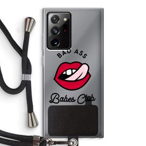 CaseCompany Badass Babes Club: Samsung Galaxy Note 20 Ultra / Note 20 Ultra 5G Transparant Hoesje met koord